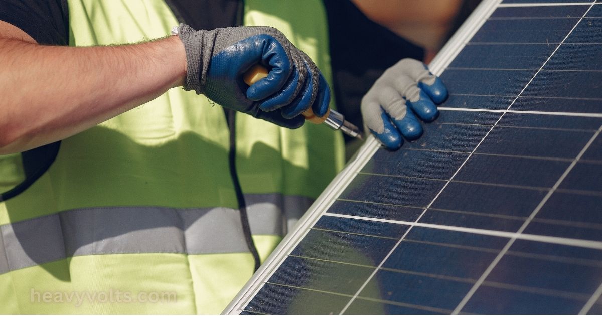 Plug in solar panels generating renewable energy for a residential home.
