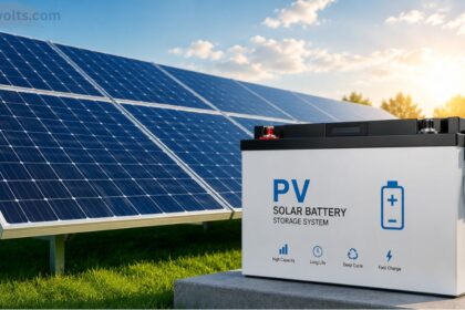 PV panel battery providing reliable backup power for solar energy systems.