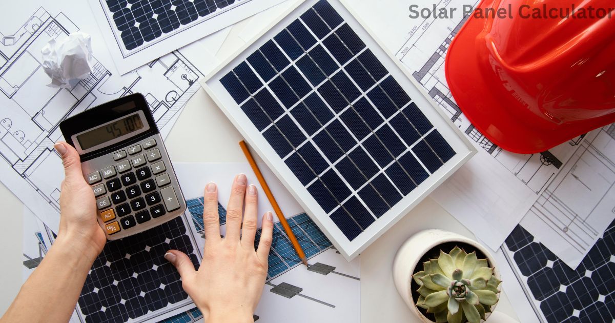 Solar Panel Calculator estimating solar energy output based on roof size, location, panel orientation, and shading.