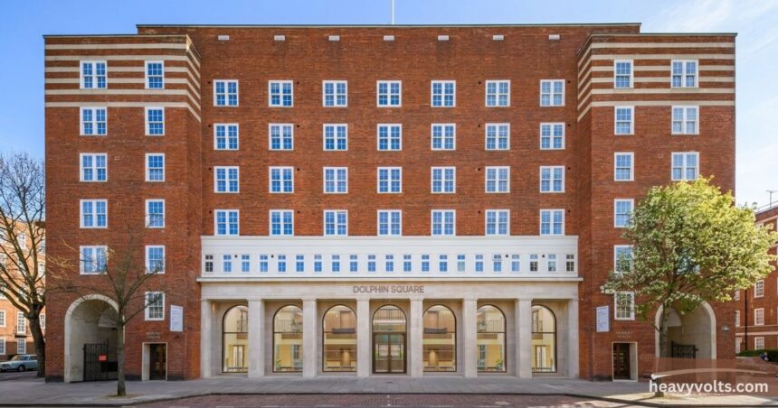 Dolphin Square historic Pimlico landmark and residential estate in London.