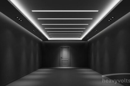 Black ceiling light fixture for modern home interior lighting and stylish room decor.