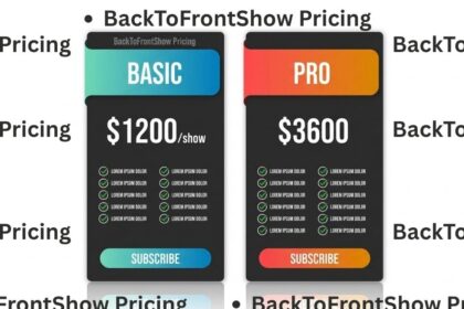 BackToFrontShow Pricing guide showing plans, costs, and pricing details to help users understand available options and choose the right service.