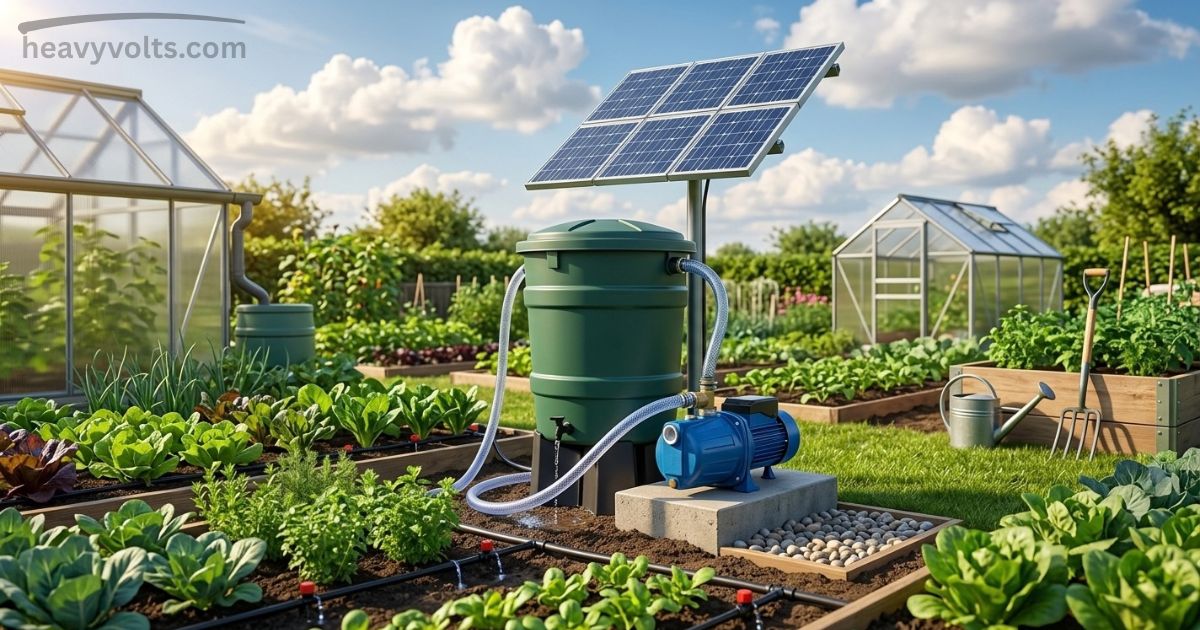 Solar Waterbutt Pump for Eco-Friendly Garden Watering and Efficient Rainwater Use