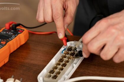 Voltage tester used to check electrical voltage and identify live wires safely.